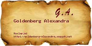Goldenberg Alexandra névjegykártya